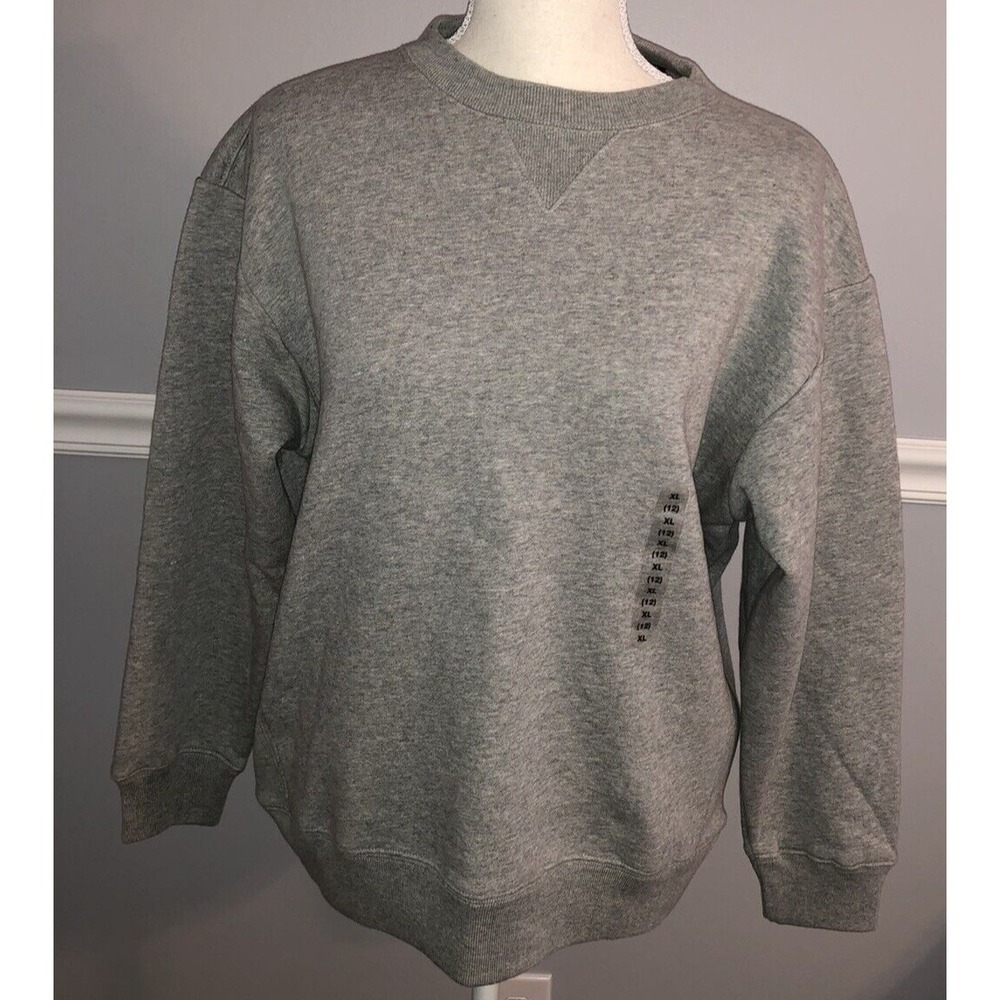 New Gap Kids Sweatshirt Size XL 12 Gray pullover